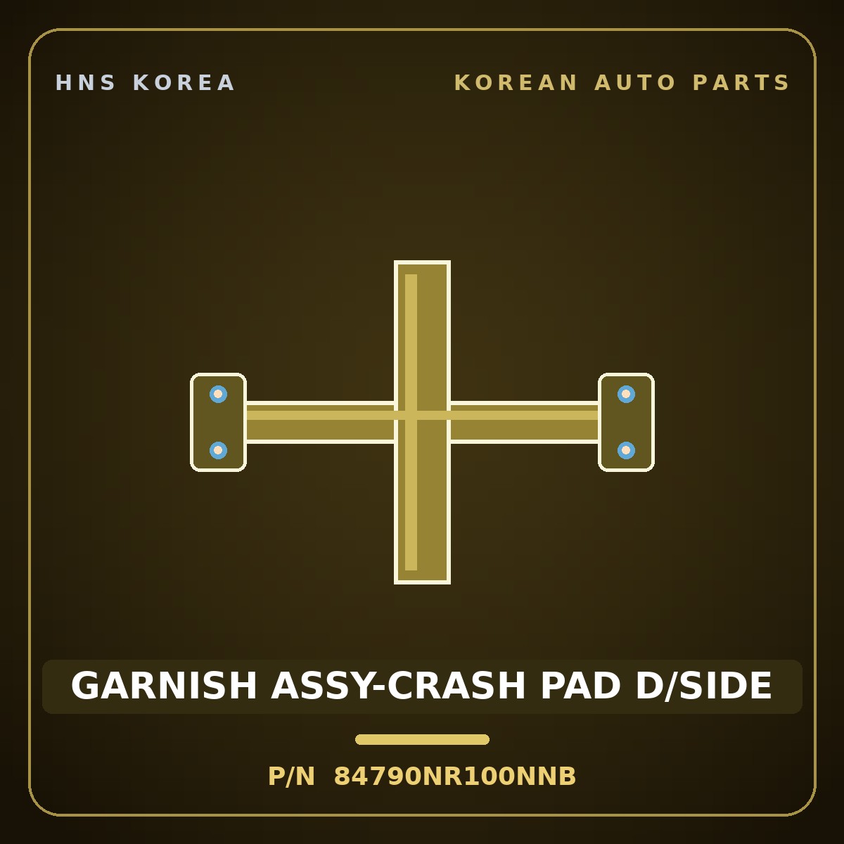 Genuine Mobis GARNISH ASSY-CRASH PAD D/SIDE 84790NR100NNB for Tucson 2026 HNS Parts Korea