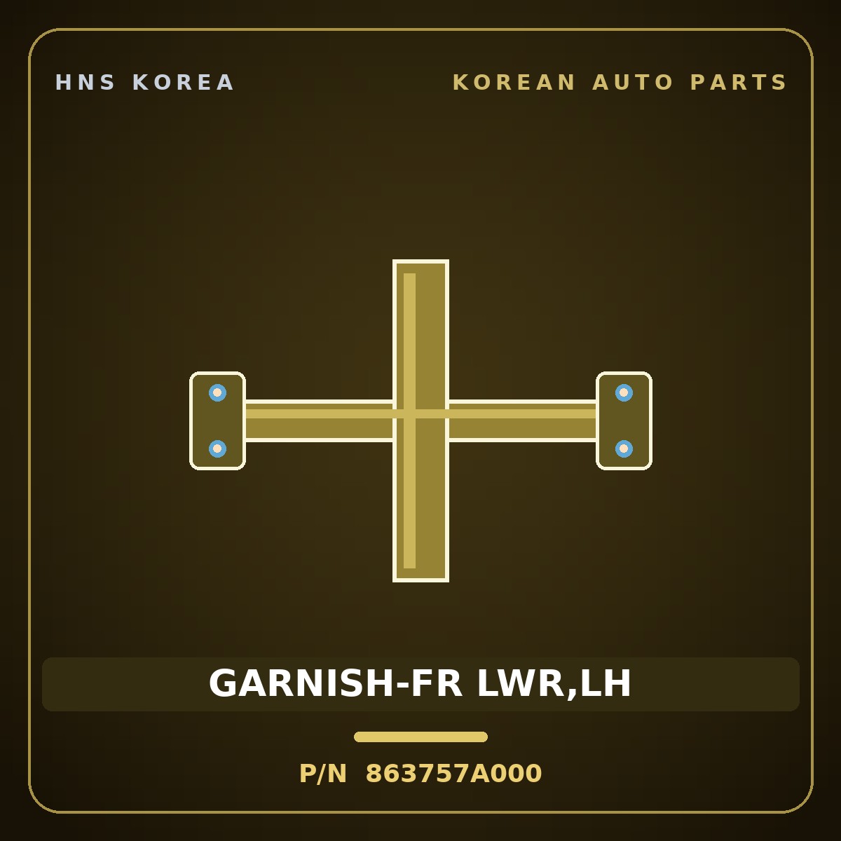 Genuine Mobis GARNISH-FR LWR,LH 863757A000 for 11-Ton Truck 1998 HNS Parts Korea