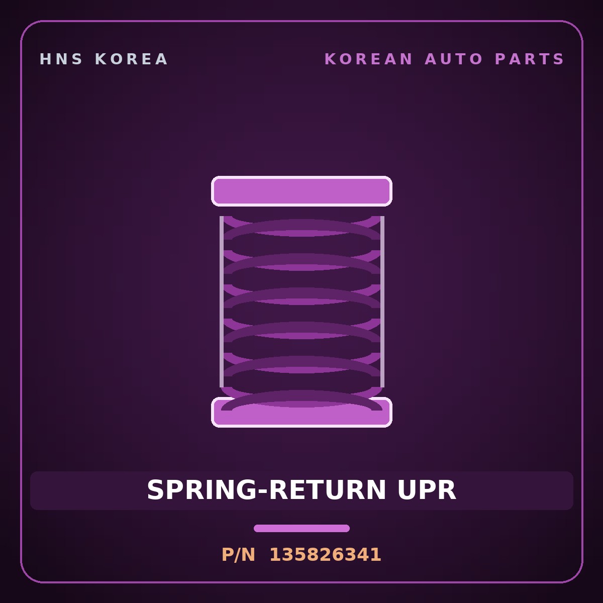 Genuine Mobis SPRING-RETURN UPR 135826341 for Frontier 2000 HNS Parts Korea