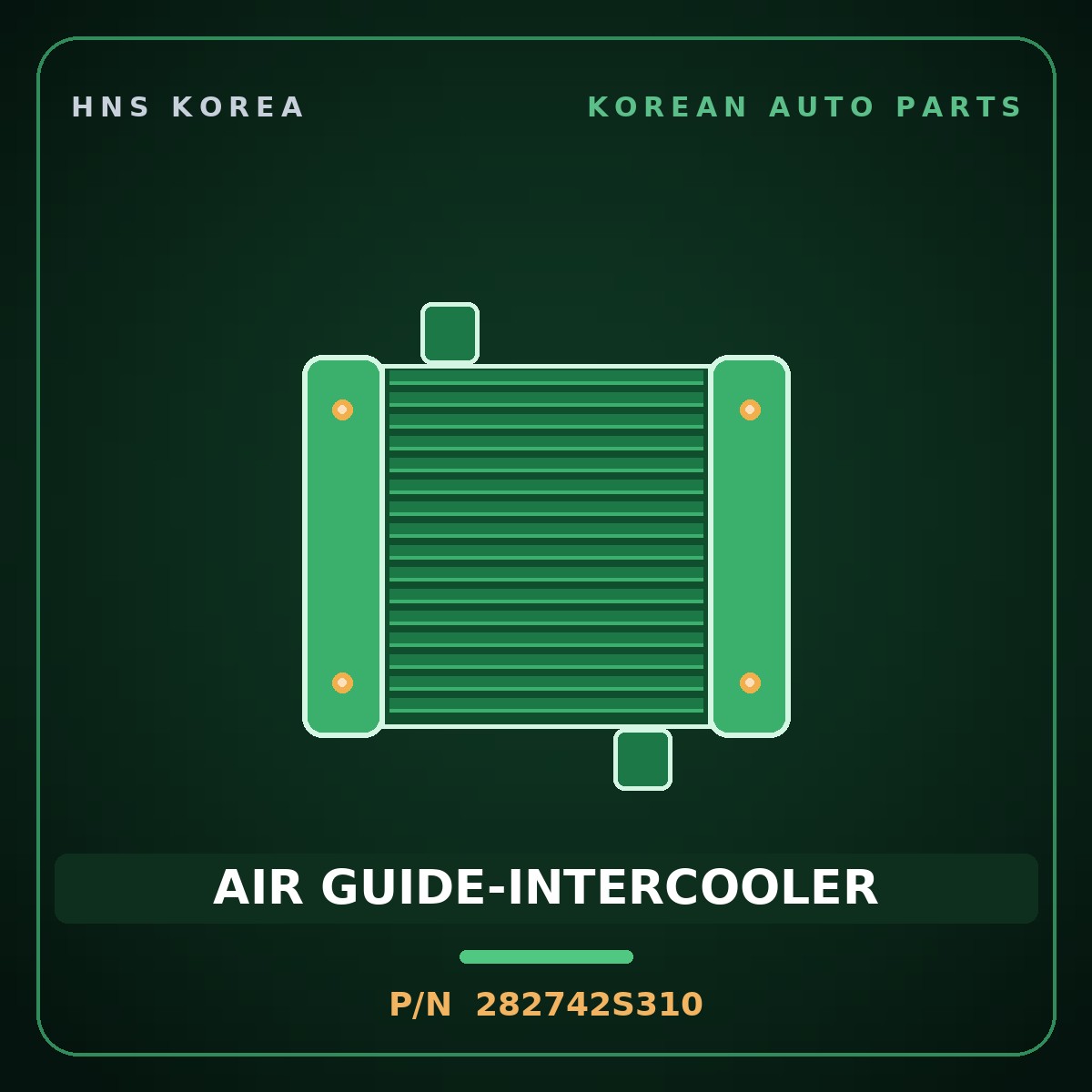 Genuine Mobis AIR GUIDE-INTERCOOLER 282742S310 for Sorento 2020 HNS Parts Korea