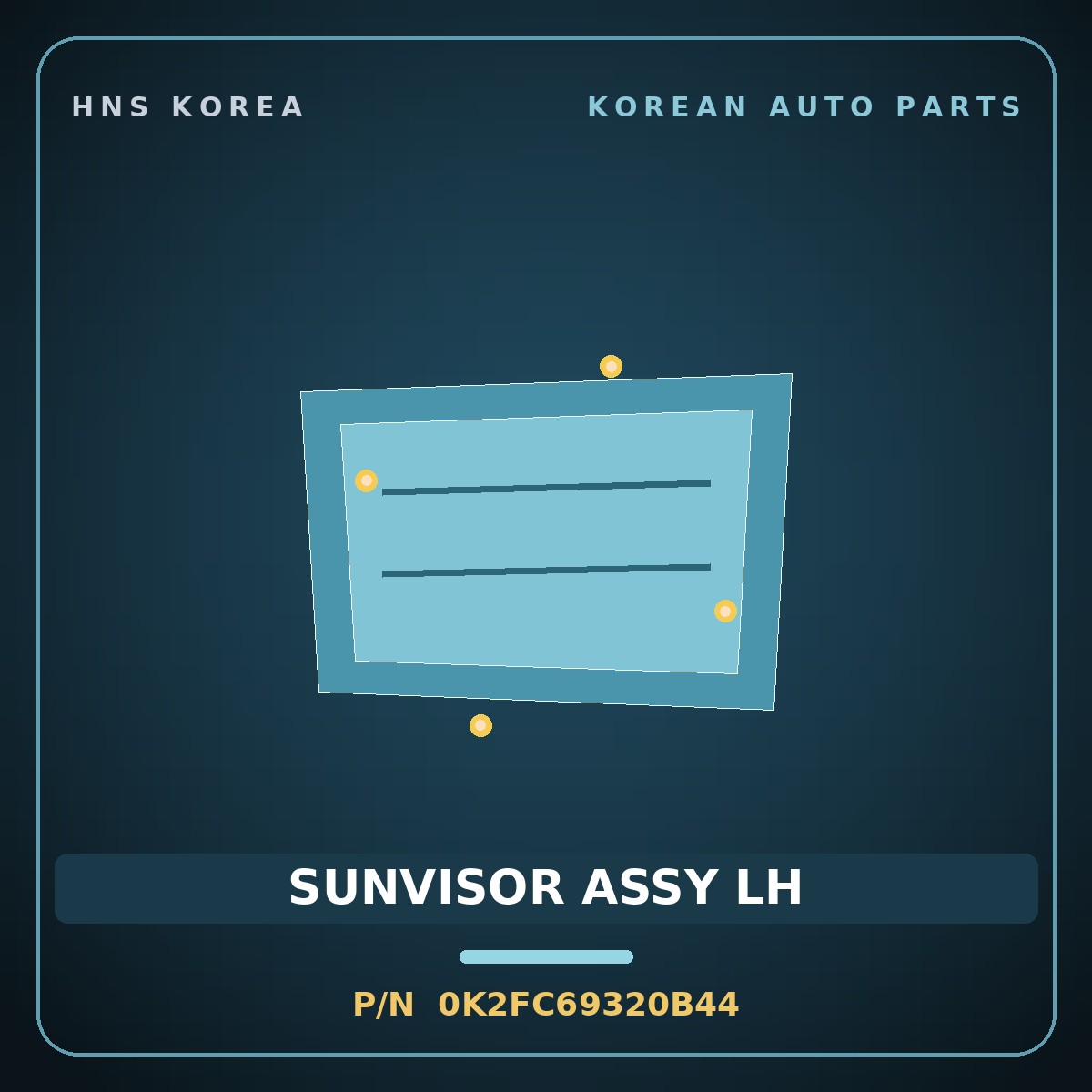 Genuine Mobis SUNVISOR ASSY LH 0K2FC69320B44 for Carens 2002 HNS Parts Korea
