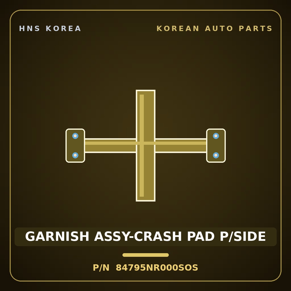 Genuine Mobis GARNISH ASSY-CRASH PAD P/SIDE 84795NR000SOS for Tucson 2026 HNS Parts Korea