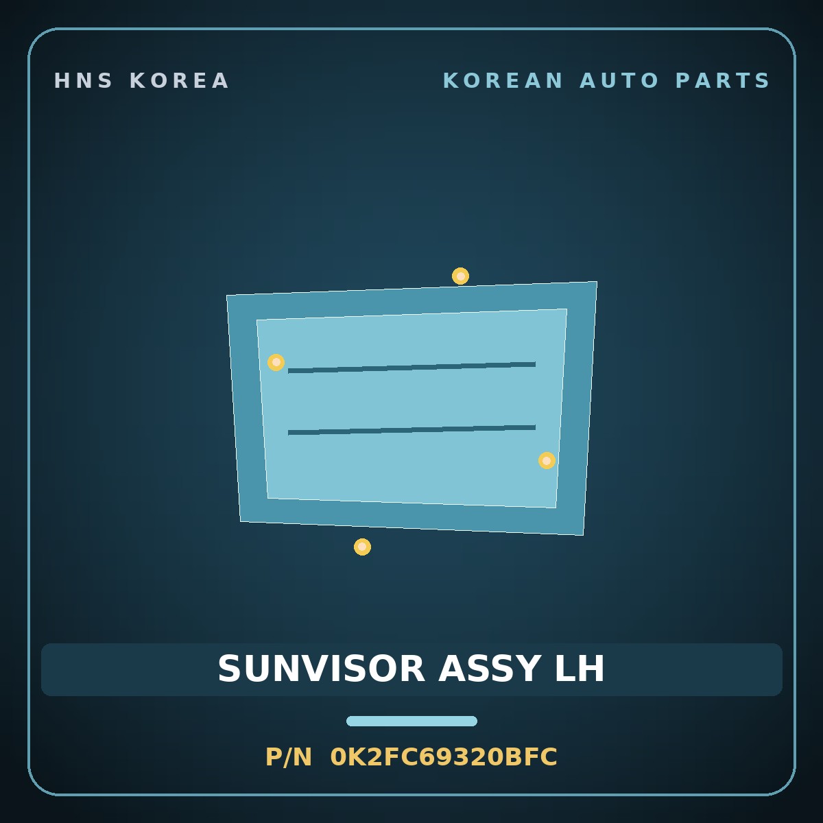 Genuine Mobis SUNVISOR ASSY LH 0K2FC69320BFC for Carens 2002 HNS Parts Korea