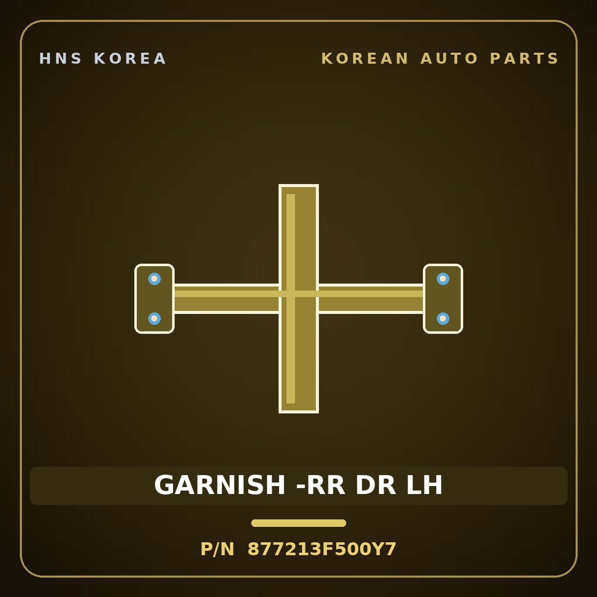Genuine Mobis GARNISH -RR DR LH 877213F500Y7 for Opirus 2006 HNS Parts Korea