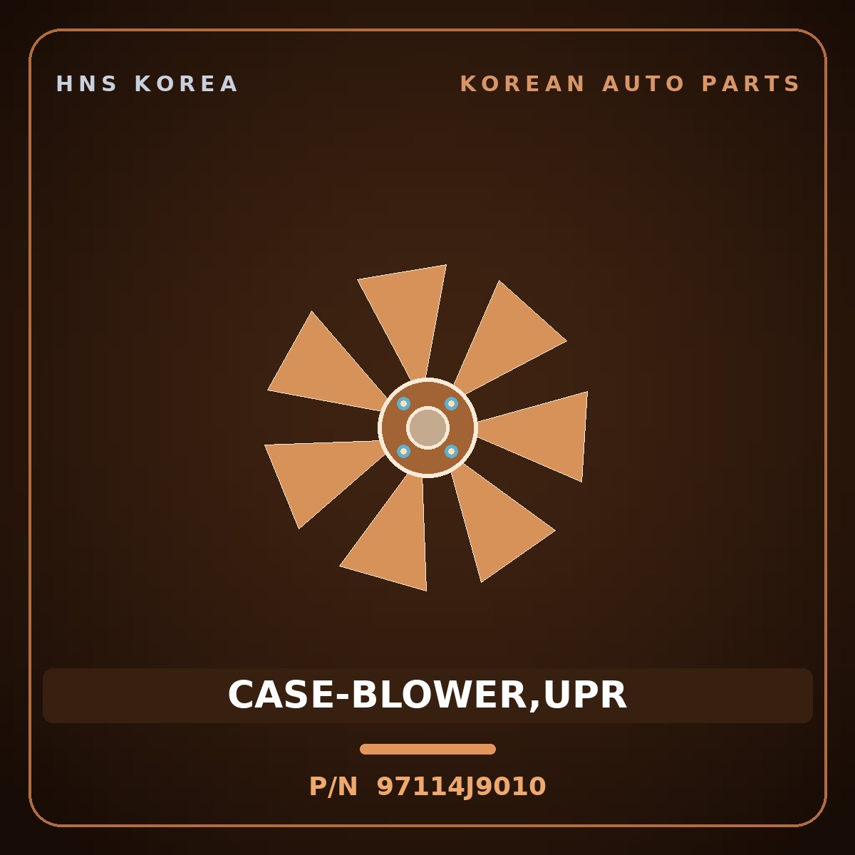 Genuine Mobis CASE-BLOWER,UPR 97114J9010 for Kona 2018 HNS Parts Korea