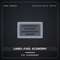 Genuine Mobis LABEL-FUEL ECONOMY 324302R087 for Sportage 2022 HNS Parts Korea