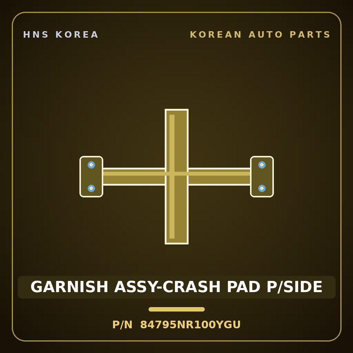 Genuine Mobis GARNISH ASSY-CRASH PAD P/SIDE 84795NR100YGU for Tucson 2026 HNS Parts Korea