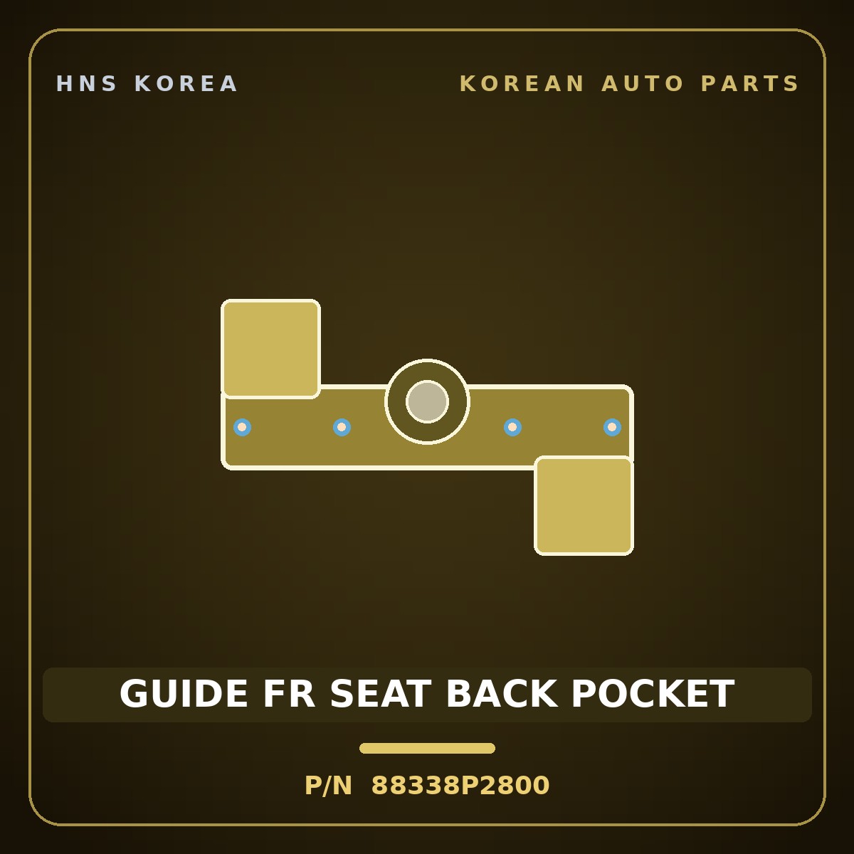 Genuine Mobis GUIDE FR SEAT BACK POCKET 88338P2800 for Sorento 2020 HNS Parts Korea