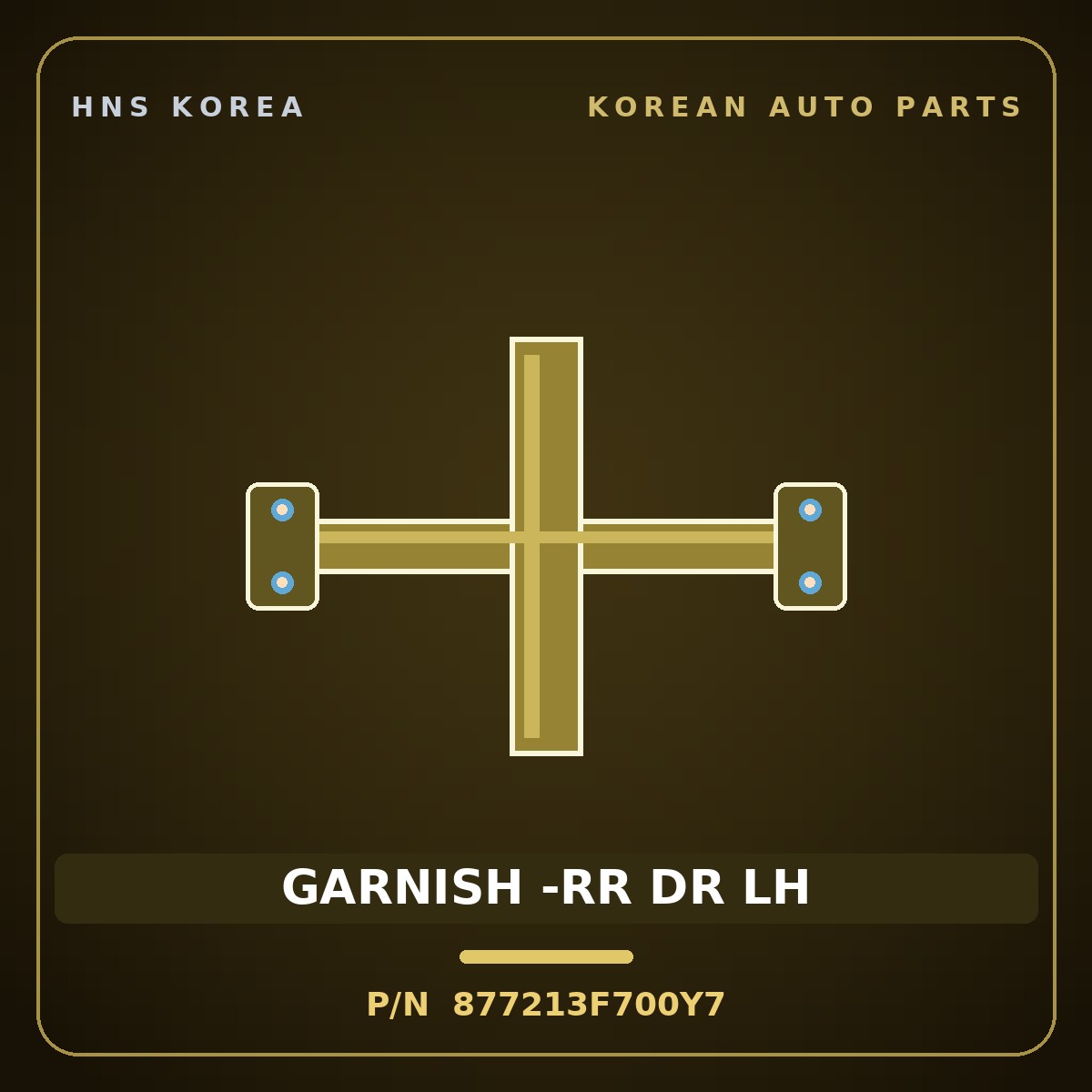 Genuine Mobis GARNISH -RR DR LH 877213F700Y7 for Opirus 2006 HNS Parts Korea