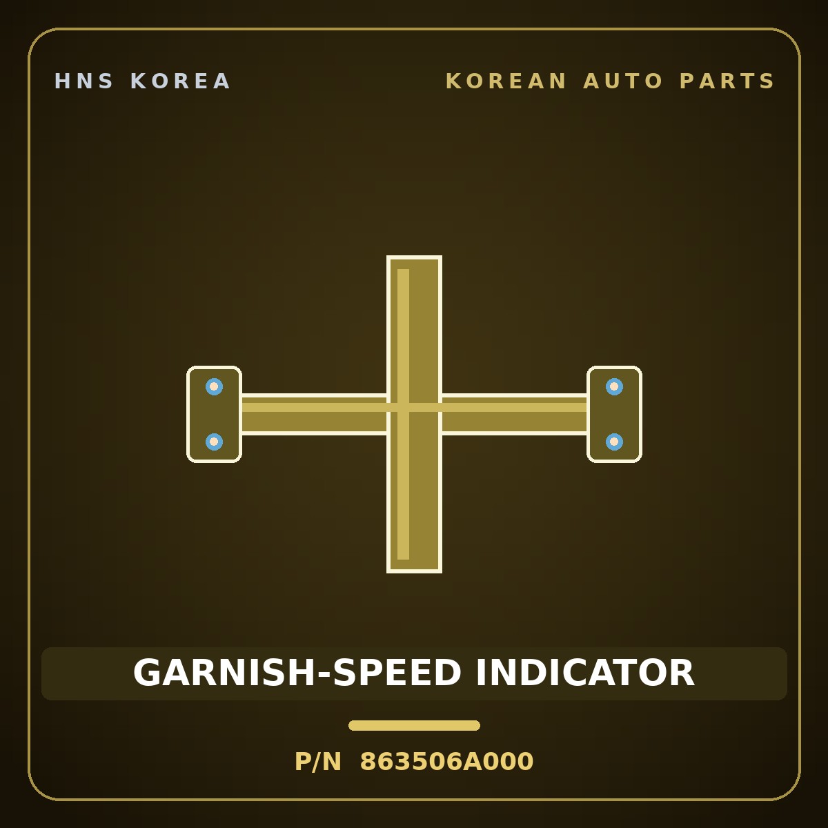 Genuine Mobis GARNISH-SPEED INDICATOR 863506A000 for 5-Ton Truck 1997 HNS Parts Korea