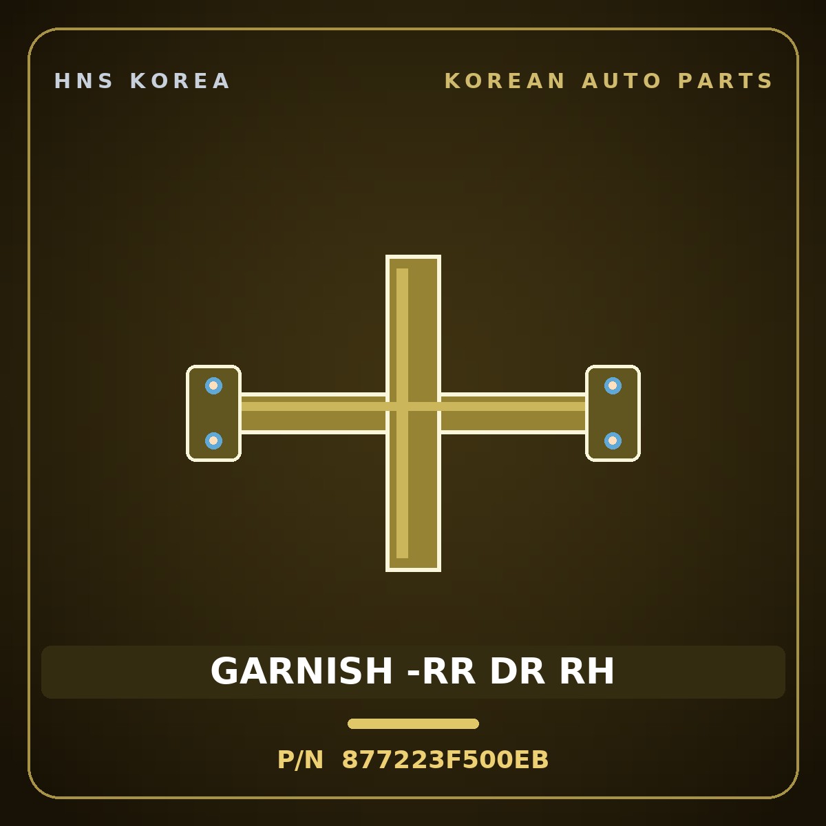 Genuine Mobis GARNISH -RR DR RH 877223F500EB for Opirus 2006 HNS Parts Korea