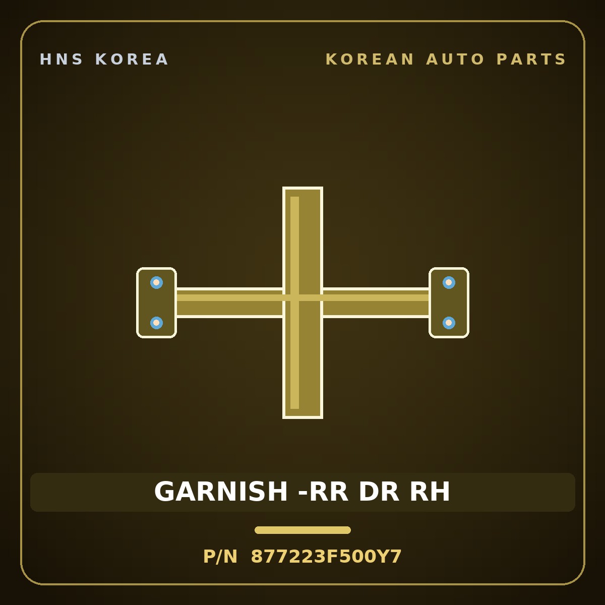 Genuine Mobis GARNISH -RR DR RH 877223F500Y7 for Opirus 2006 HNS Parts Korea