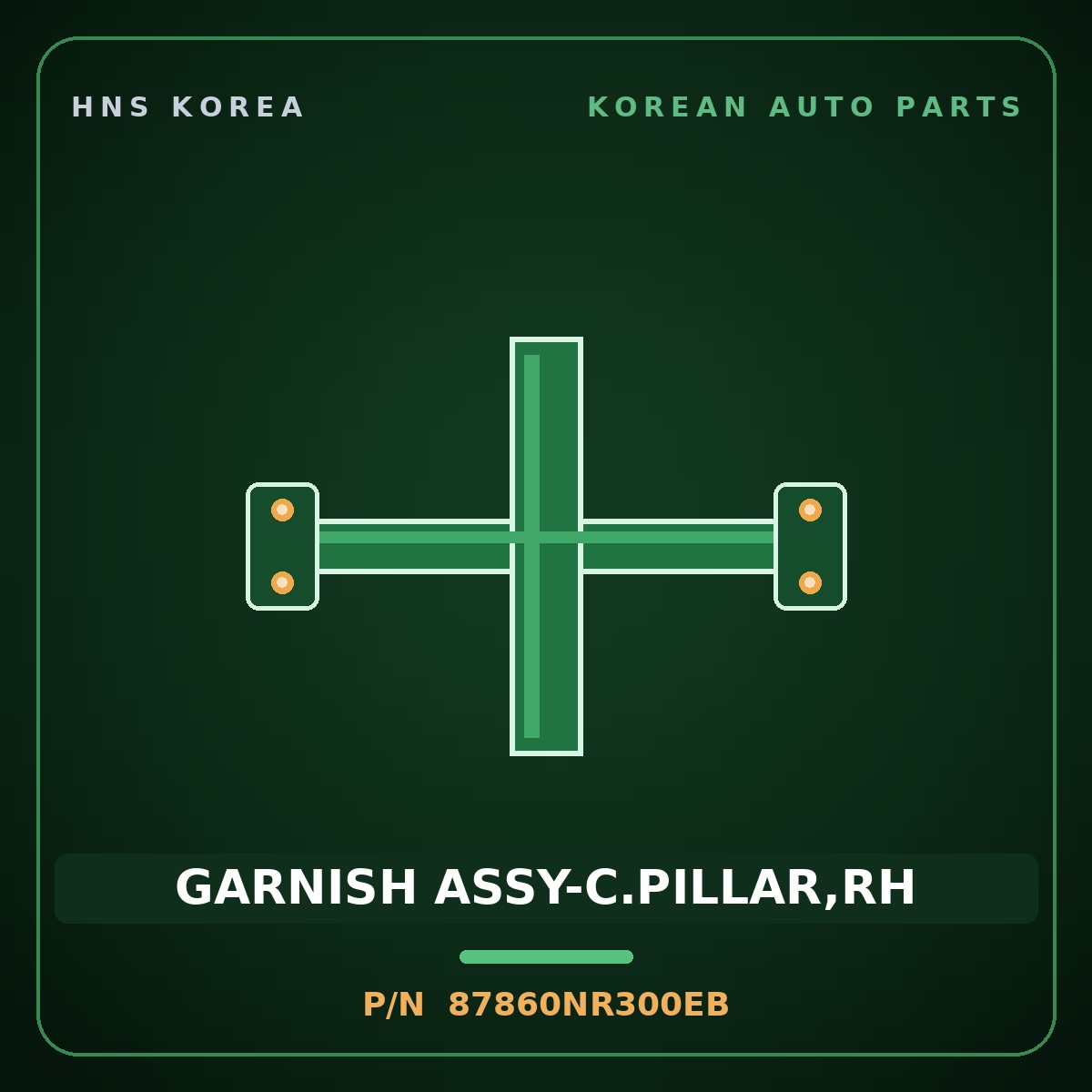 Genuine Mobis GARNISH ASSY-C.PILLAR,RH 87860NR300EB for Tucson 2026 HNS Parts Korea