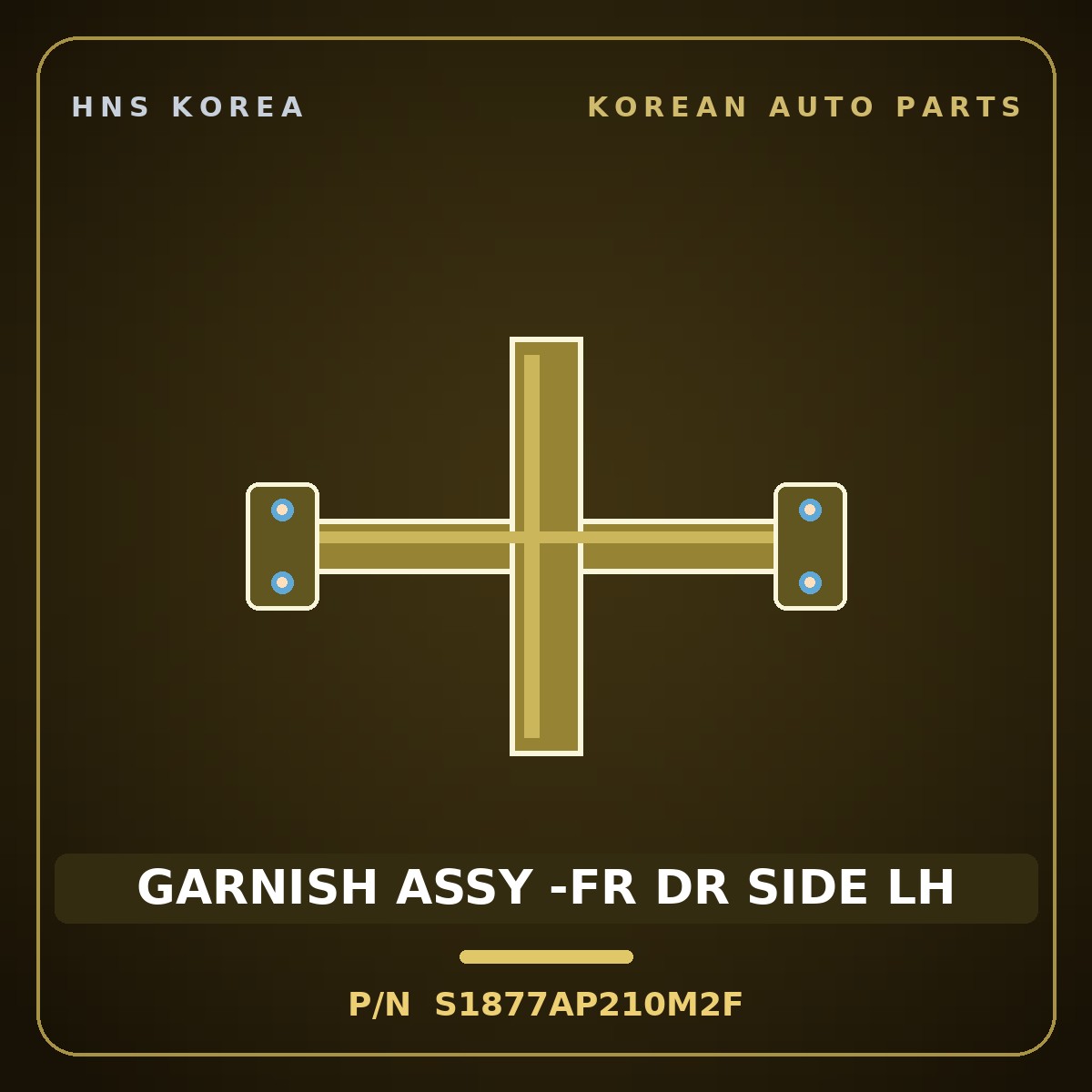 Genuine Mobis GARNISH ASSY -FR DR SIDE LH S1877AP210M2F for Santa Fe 2018 HNS Parts Korea