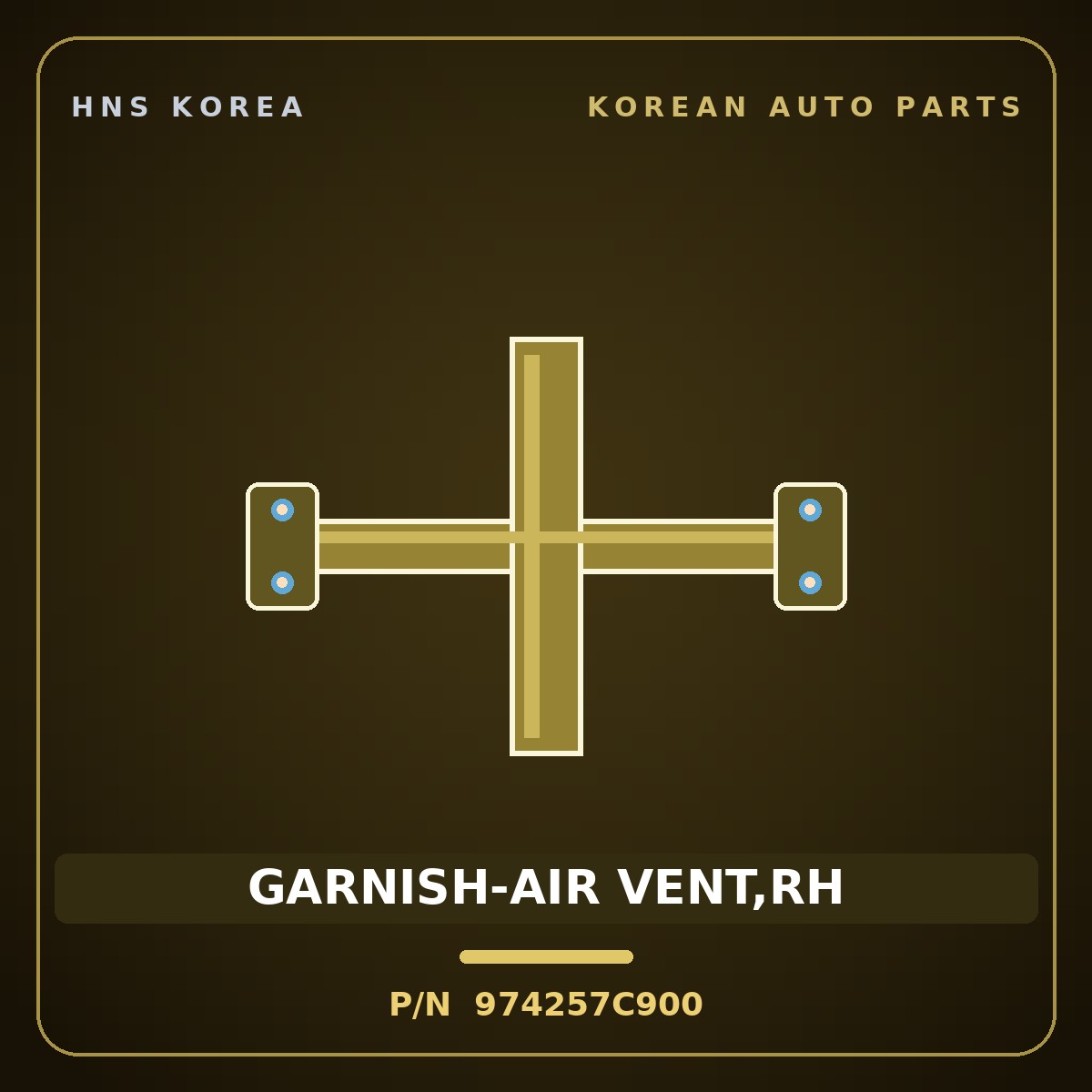 Genuine Mobis GARNISH-AIR VENT,RH 974257C900 for Power Truck 2004 HNS Parts Korea