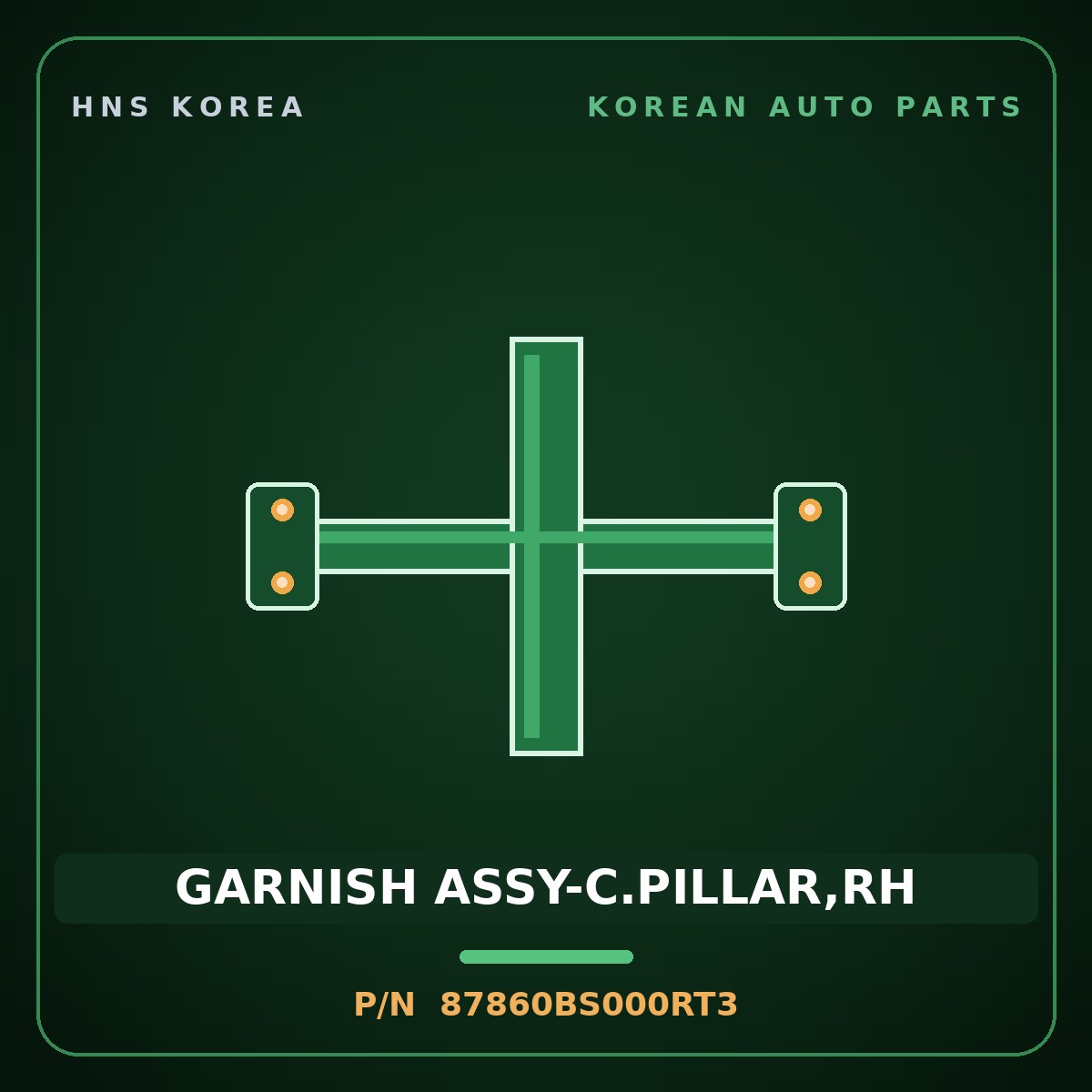 Genuine Mobis GARNISH ASSY-C.PILLAR,RH 87860BS000RT3 for Seltos 2025 HNS Parts Korea