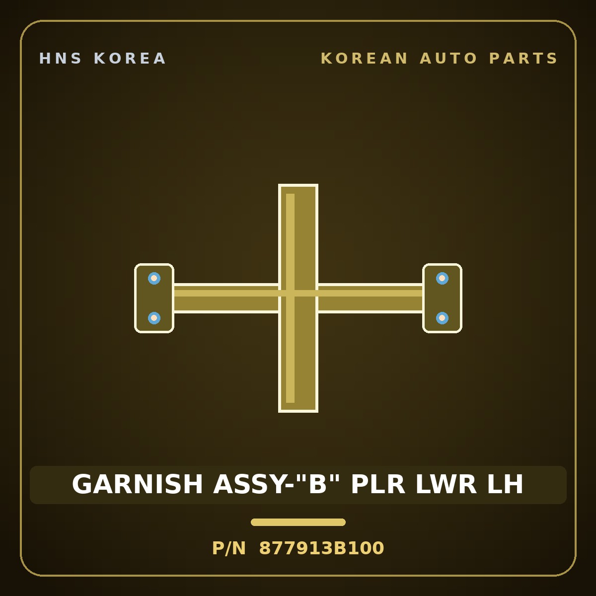 Genuine Mobis GARNISH ASSY-"B" PLR LWR LH 877913B100 for Equus 1999 HNS Parts Korea