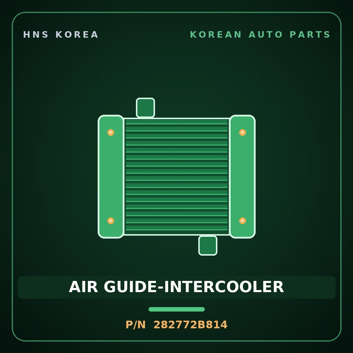 Genuine Mobis AIR GUIDE-INTERCOOLER 282772B814 for Soul 2019 HNS Parts Korea