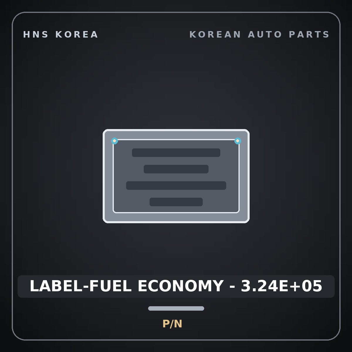 Genuine Mobis LABEL-FUEL ECONOMY - 3.24E+05  for Grandeur 2006 HNS Parts Korea
