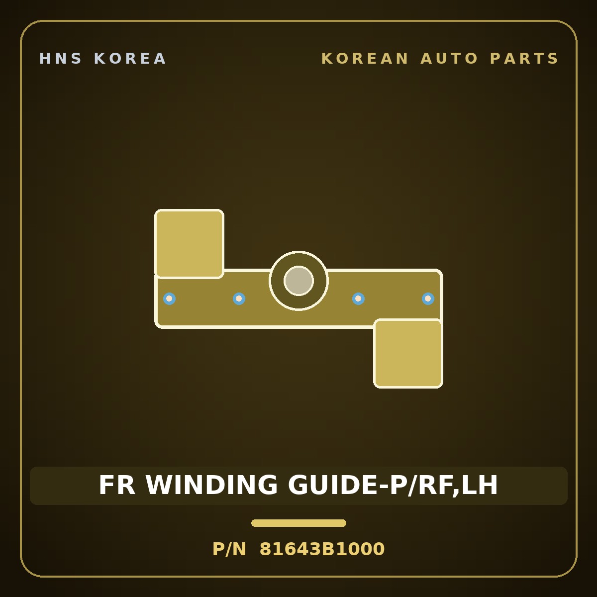 Genuine Mobis FR WINDING GUIDE-P/RF,LH 81643B1000 for G80 2014 HNS Parts Korea