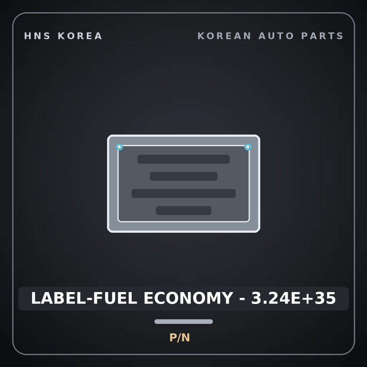 Genuine Mobis LABEL-FUEL ECONOMY - 3.24E+35  for Grandeur 2006 HNS Parts Korea