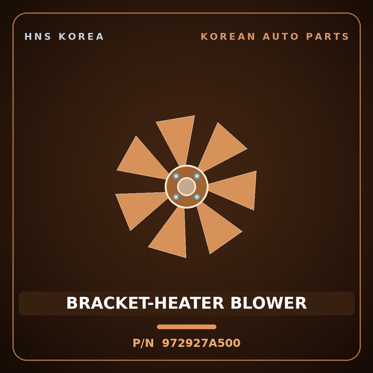 Genuine Mobis BRACKET-HEATER BLOWER 972927A500 for 11-Ton Truck 1997 HNS Parts Korea