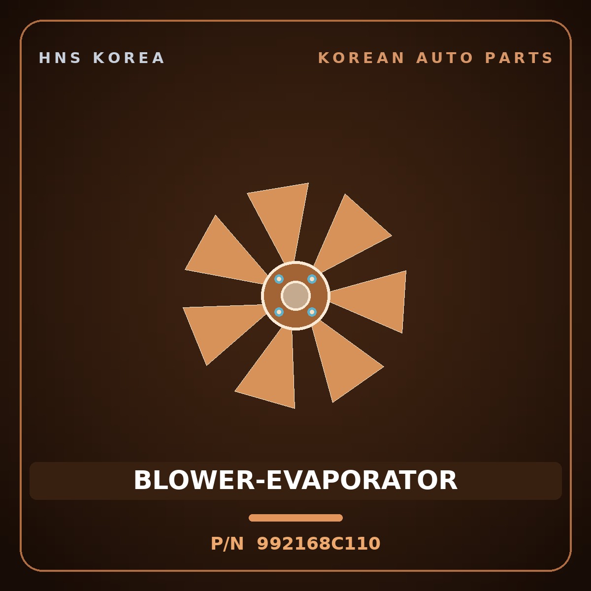 Genuine Mobis BLOWER-EVAPORATOR 992168C110 for Aero City 2003 HNS Parts Korea
