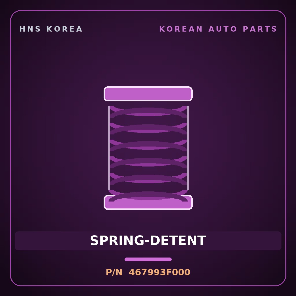 Genuine Mobis SPRING-DETENT 467993F000 for Opirus 2003 HNS Parts Korea