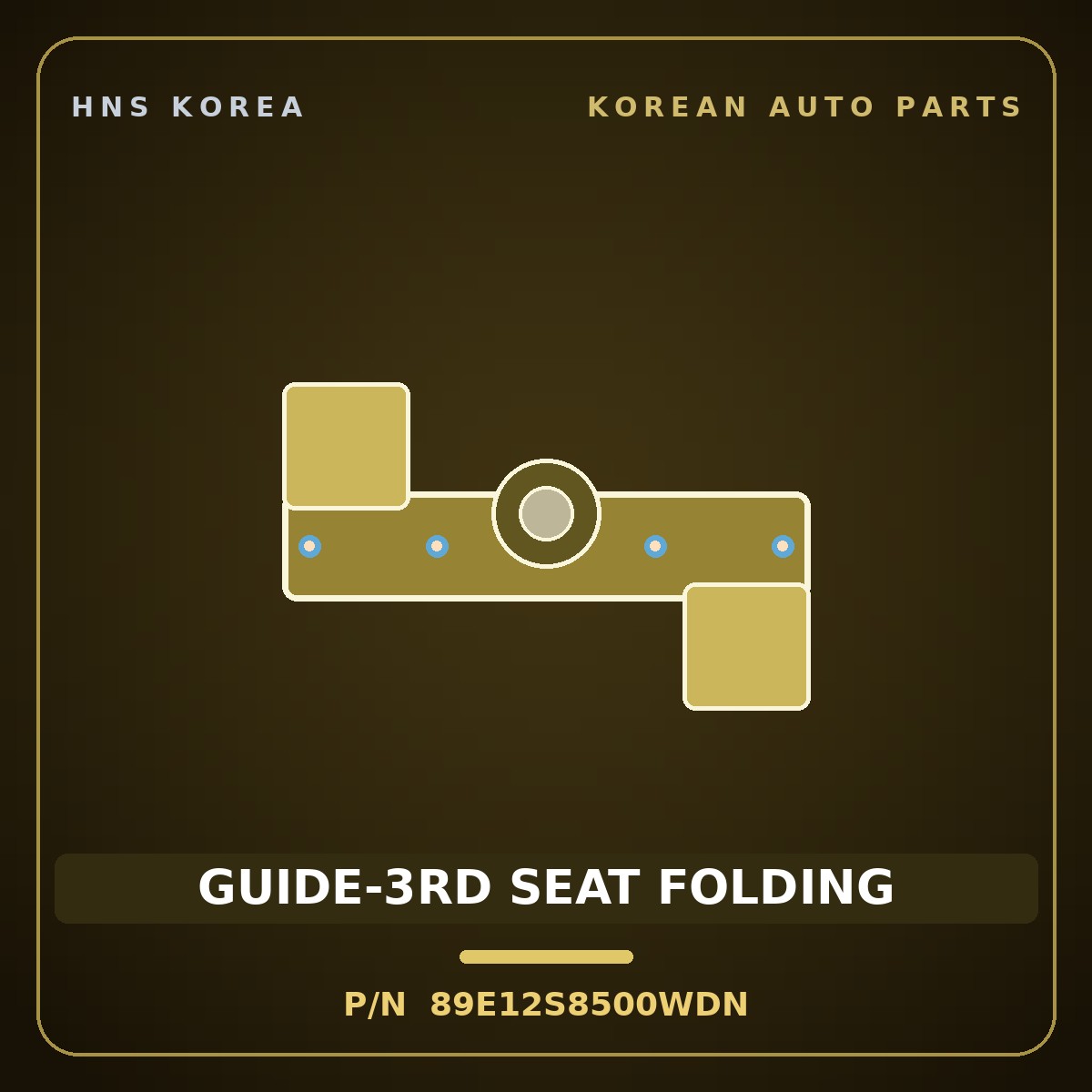 Genuine Mobis GUIDE-3RD SEAT FOLDING 89E12S8500WDN for Palisade 2019 HNS Parts Korea