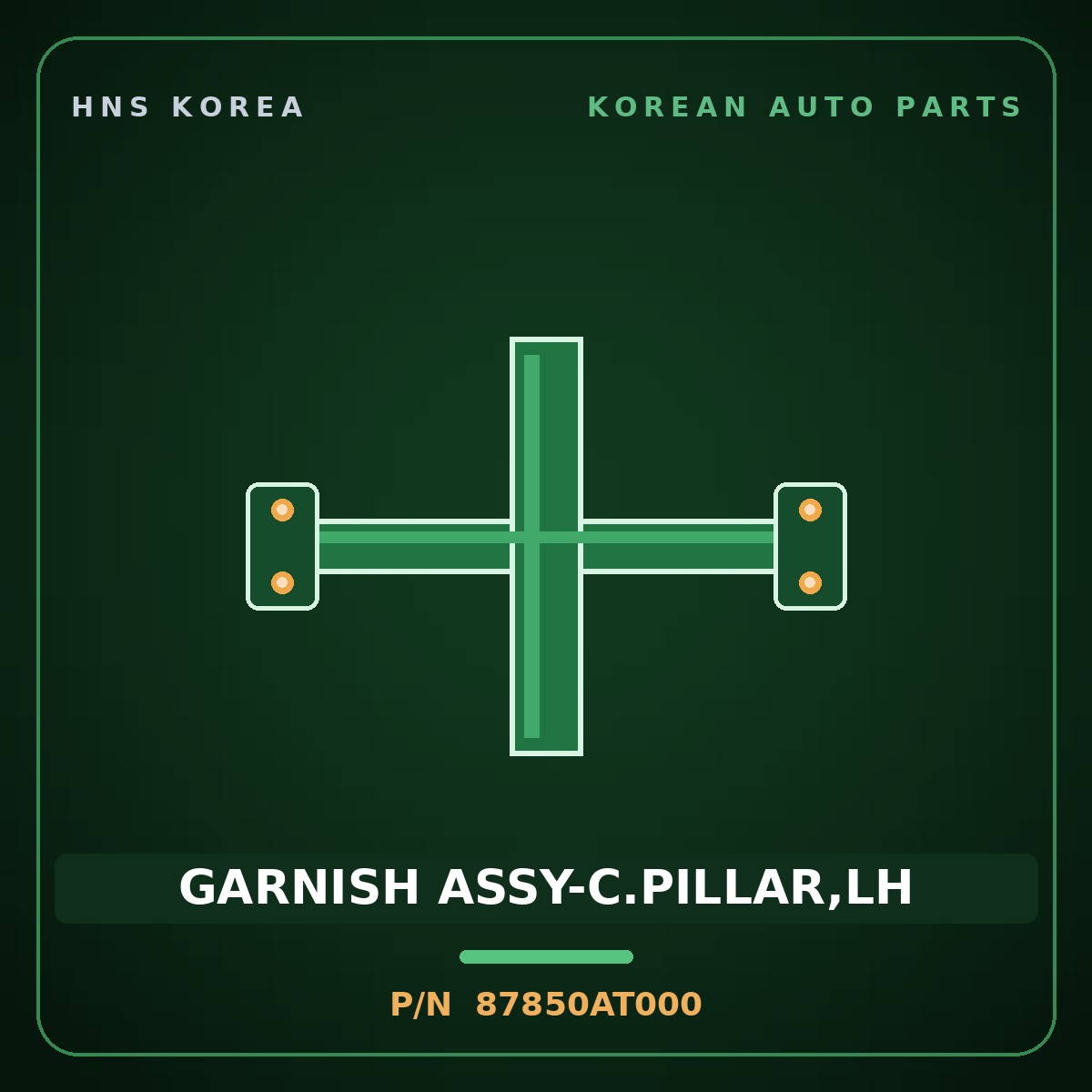Genuine Mobis GARNISH ASSY-C.PILLAR,LH 87850AT000 for Niro 2021 HNS Parts Korea