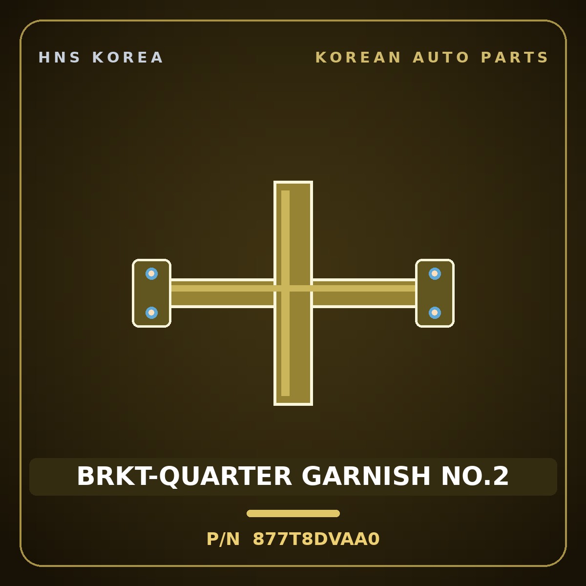 Genuine Mobis BRKT-QUARTER GARNISH NO.2 877T8DVAA0 for Tasman 2024 HNS Parts Korea