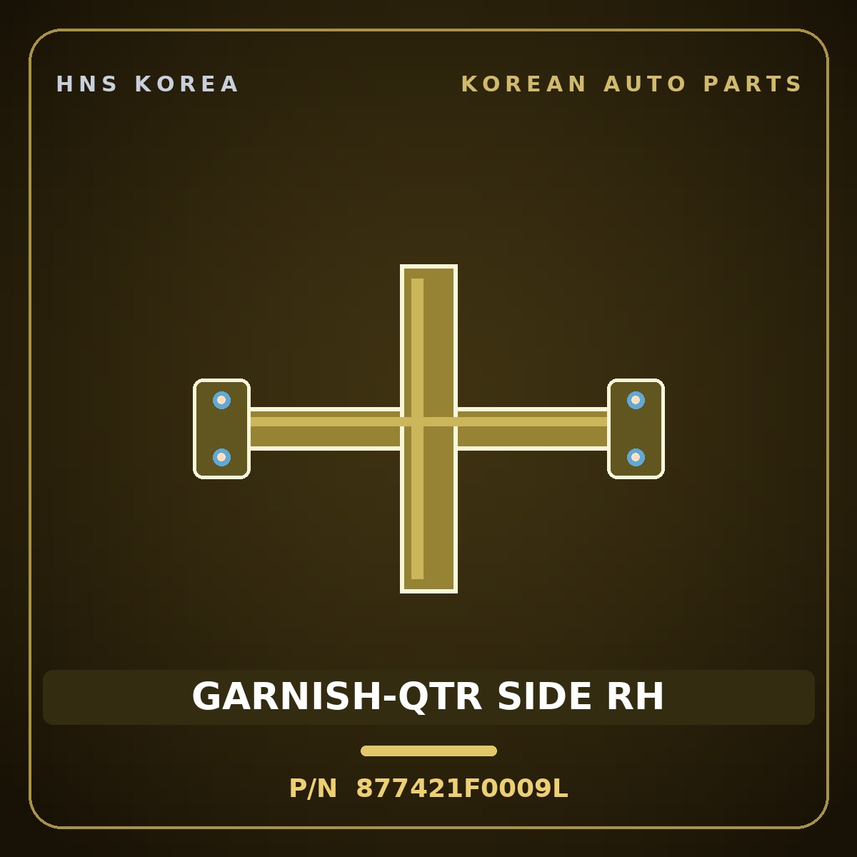 Genuine Mobis GARNISH-QTR SIDE RH 877421F0009L for Sportage 2006 HNS Parts Korea