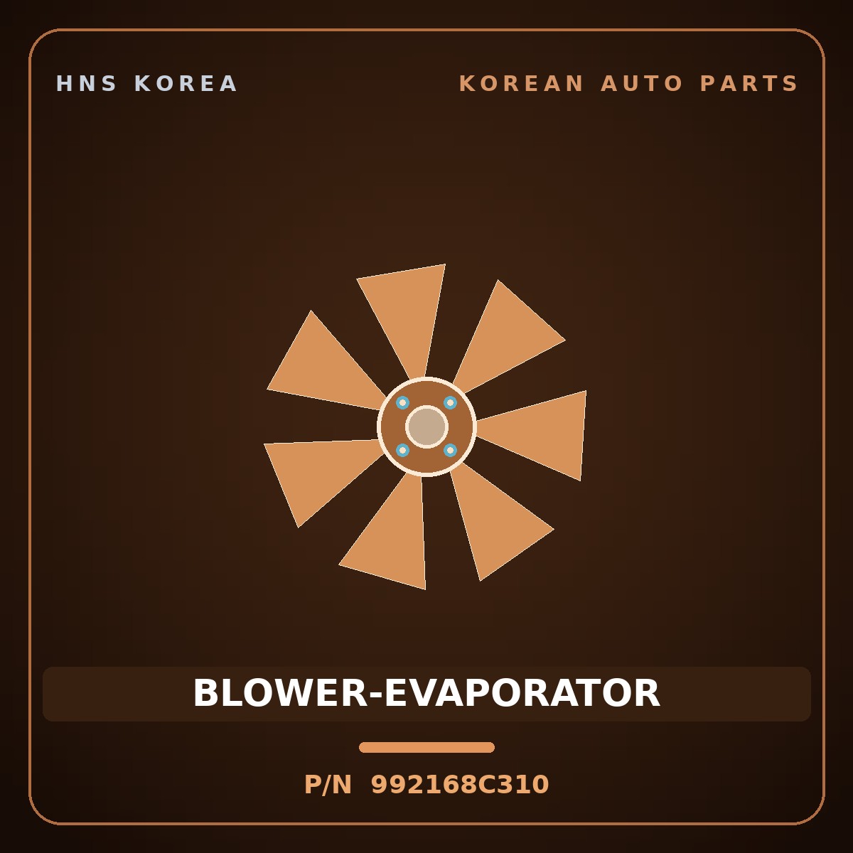 Genuine Mobis BLOWER-EVAPORATOR 992168C310 for Aero City 2008 HNS Parts Korea
