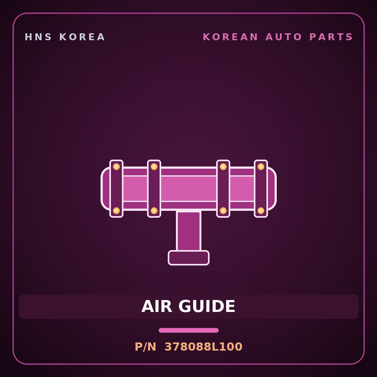 Genuine Mobis AIR GUIDE 378088L100 for Elec City 2020 HNS Parts Korea