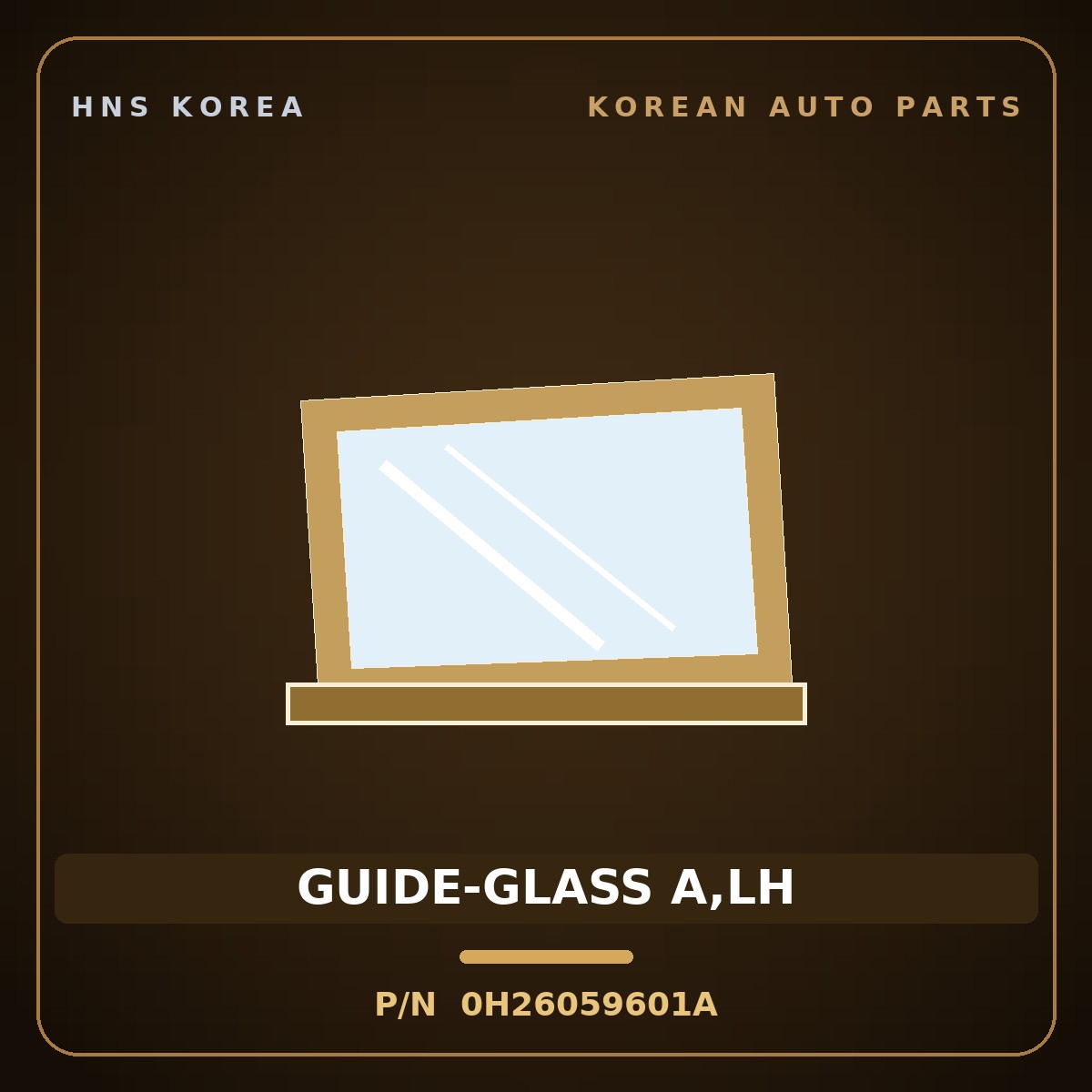 Genuine Mobis GUIDE-GLASS A,LH 0H26059601A for Potentia 1997 HNS Parts Korea