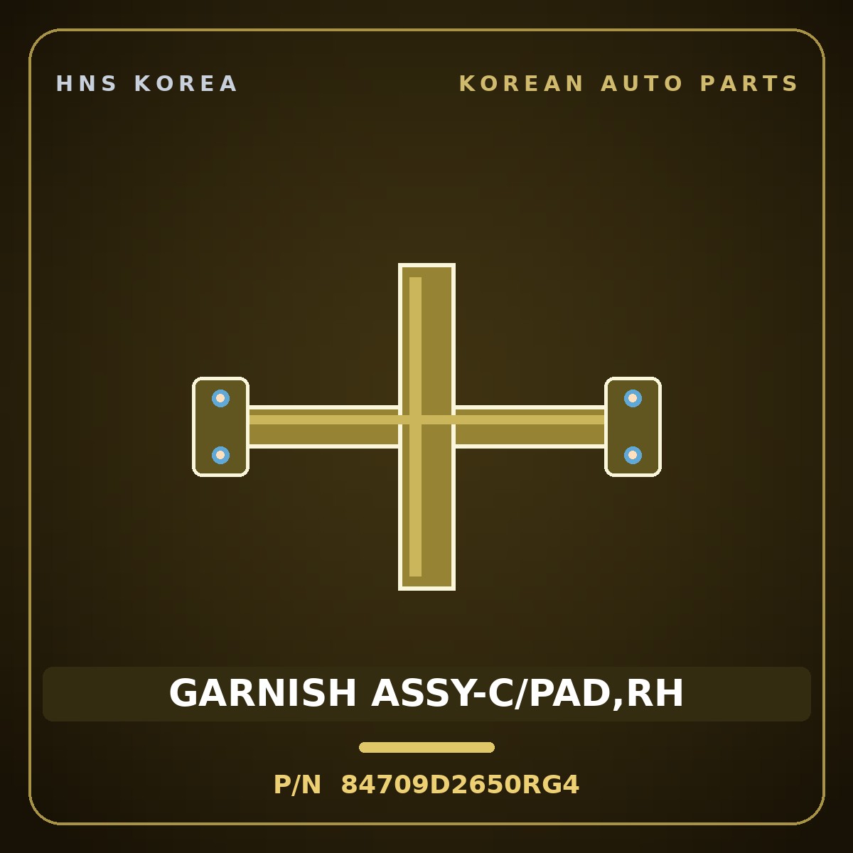 Genuine Mobis GARNISH ASSY-C/PAD,RH 84709D2650RG4 for Genesis EQ900 2016 HNS Parts Korea