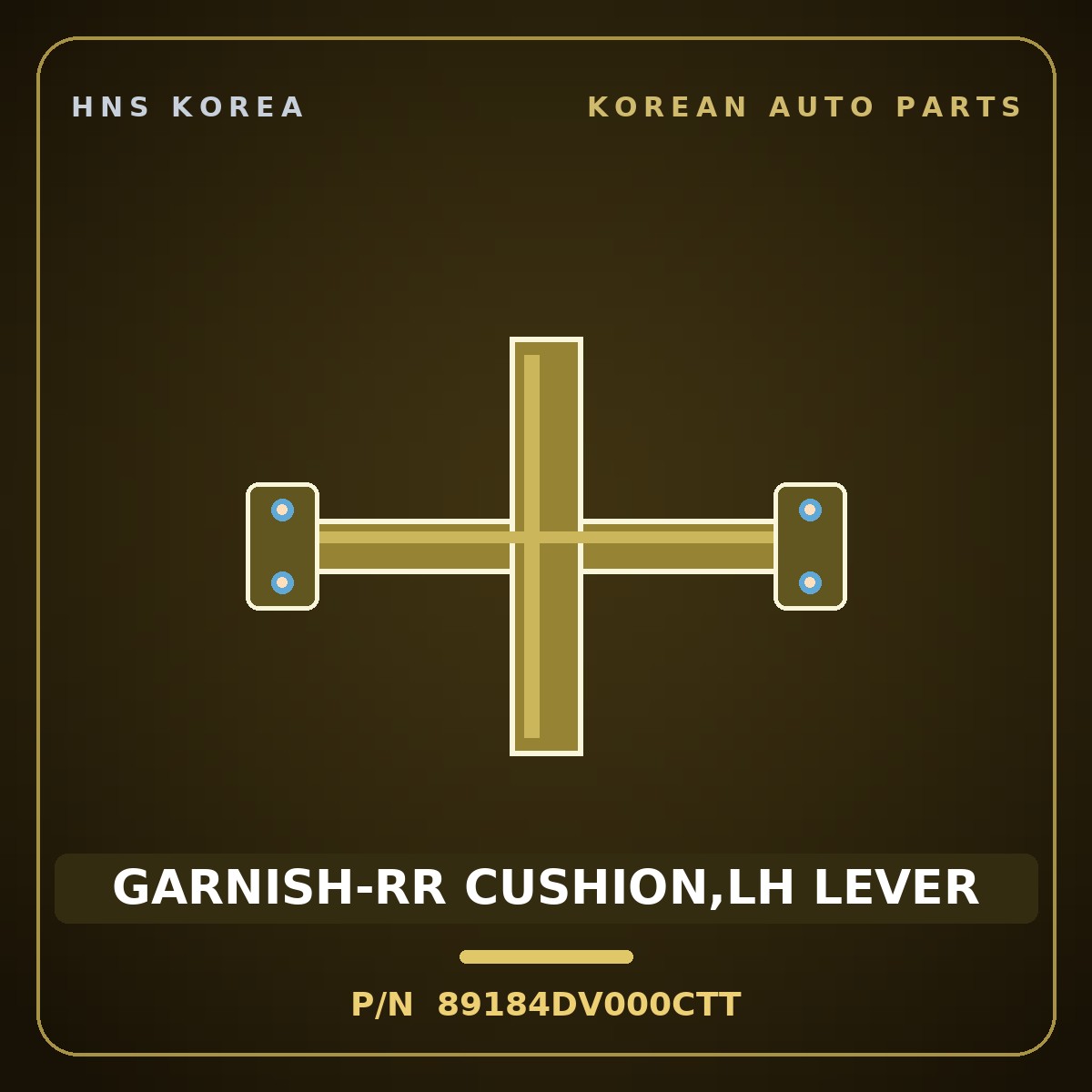 Genuine Mobis GARNISH-RR CUSHION,LH LEVER 89184DV000CTT for Tasman 2024 HNS Parts Korea