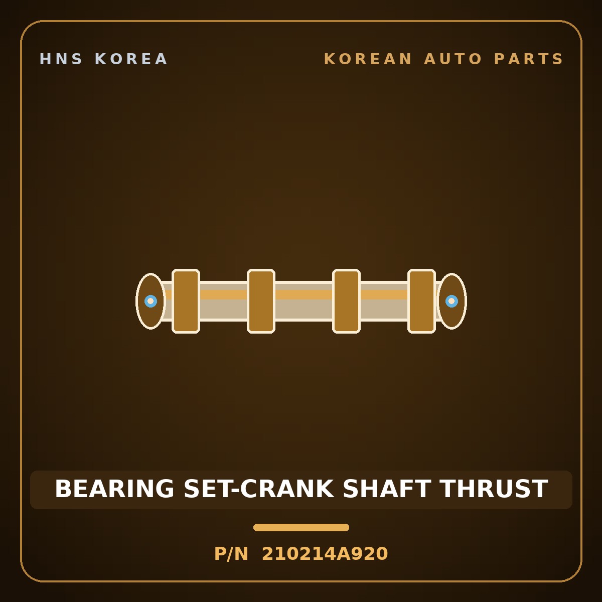Genuine Mobis BEARING SET-CRANK SHAFT THRUST 210214A920 for Bongo 2002 HNS Parts Korea
