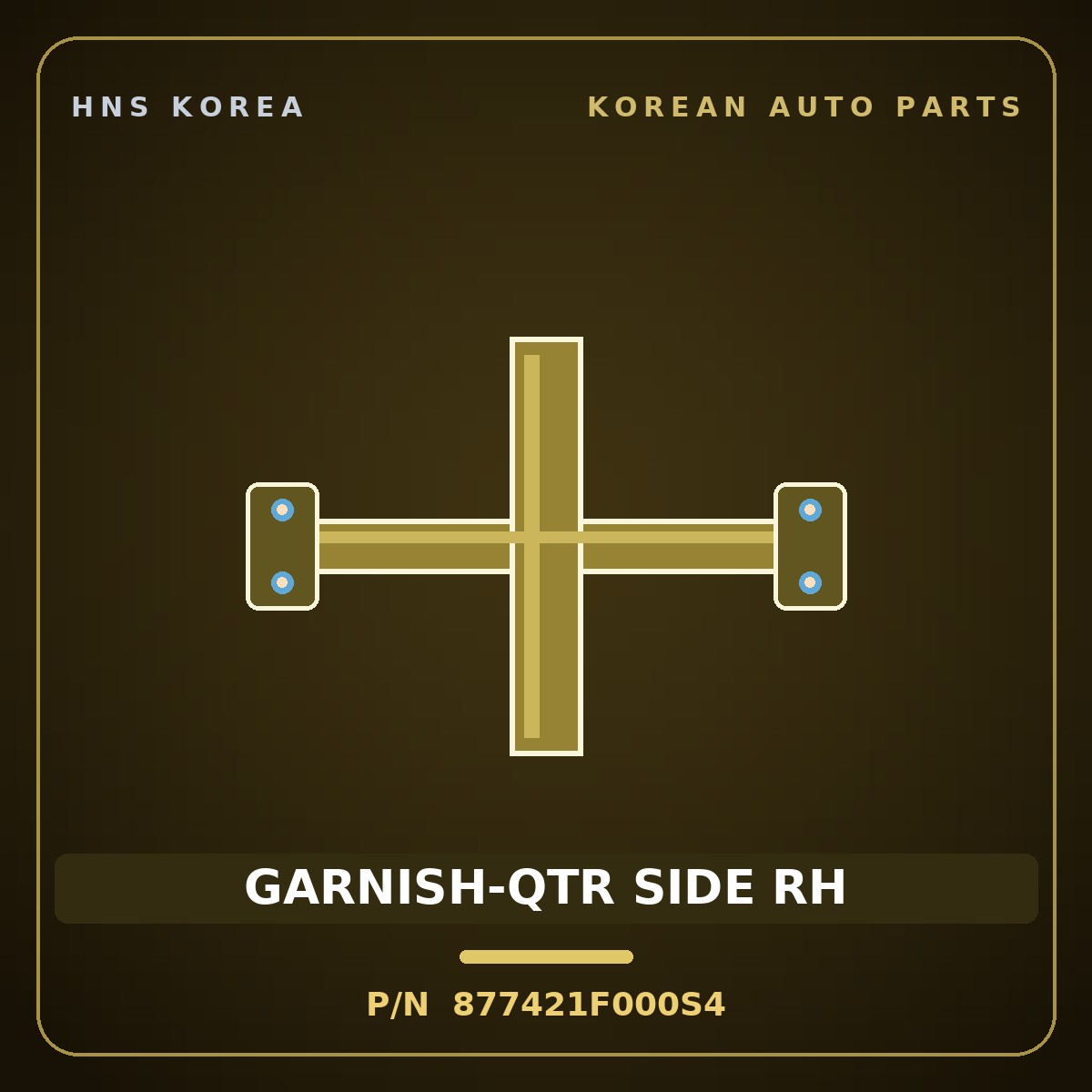 Genuine Mobis GARNISH-QTR SIDE RH 877421F000S4 for Sportage 2006 HNS Parts Korea