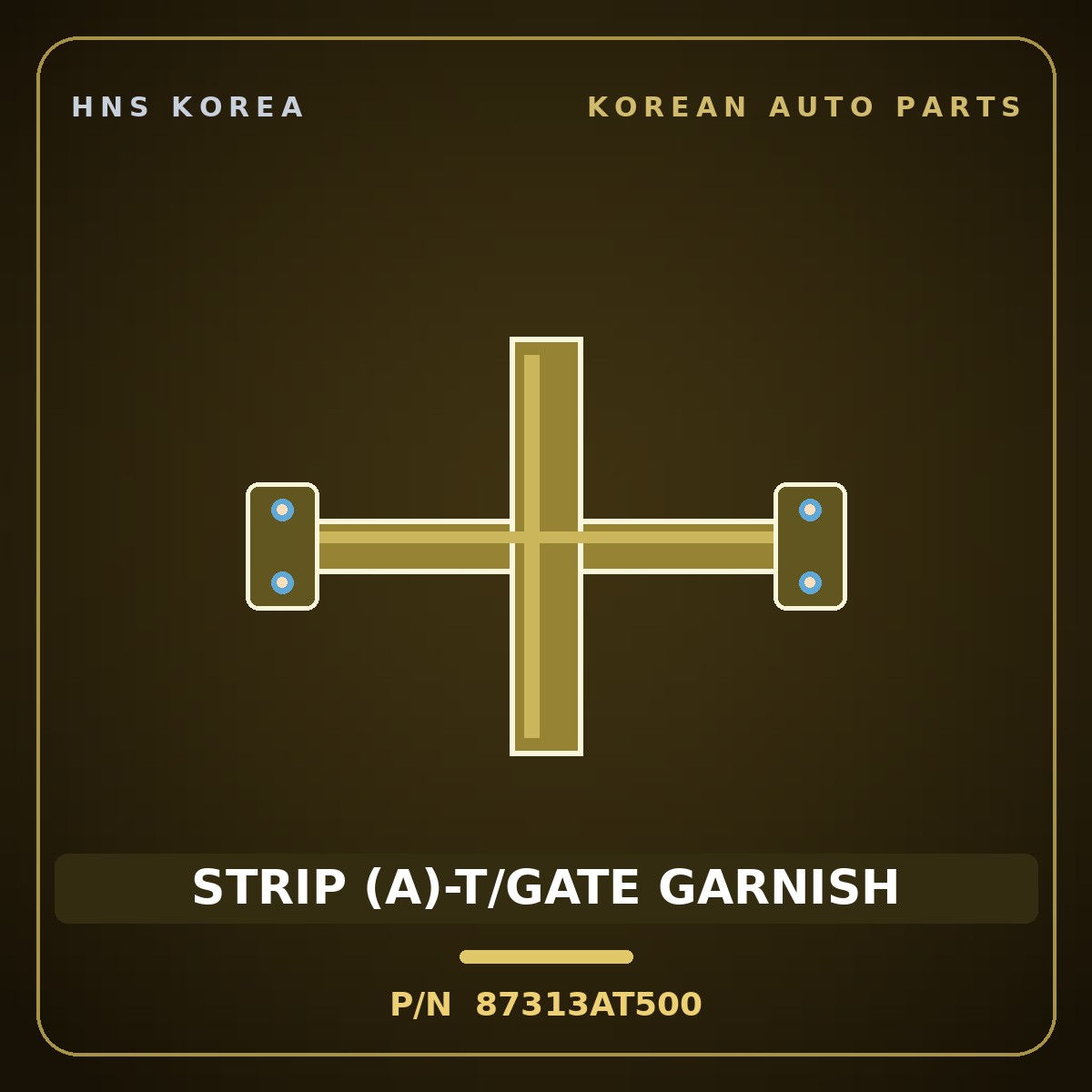 Genuine Mobis STRIP (A)-T/GATE GARNISH 87313AT500 for Niro 2025 HNS Parts Korea