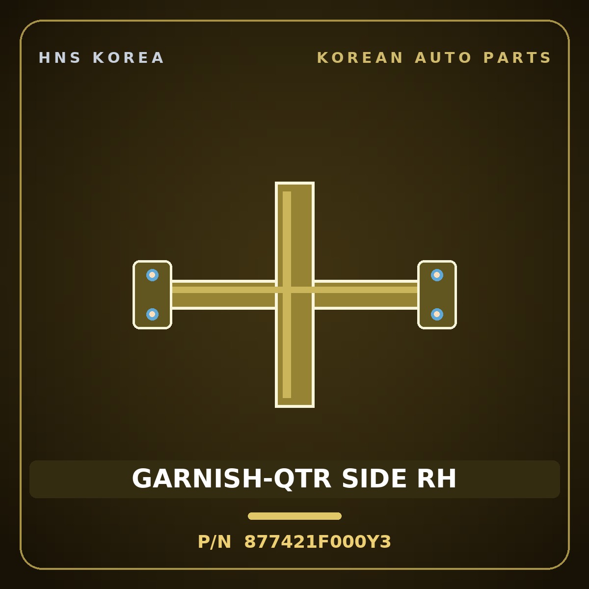 Genuine Mobis GARNISH-QTR SIDE RH 877421F000Y3 for Sportage 2006 HNS Parts Korea