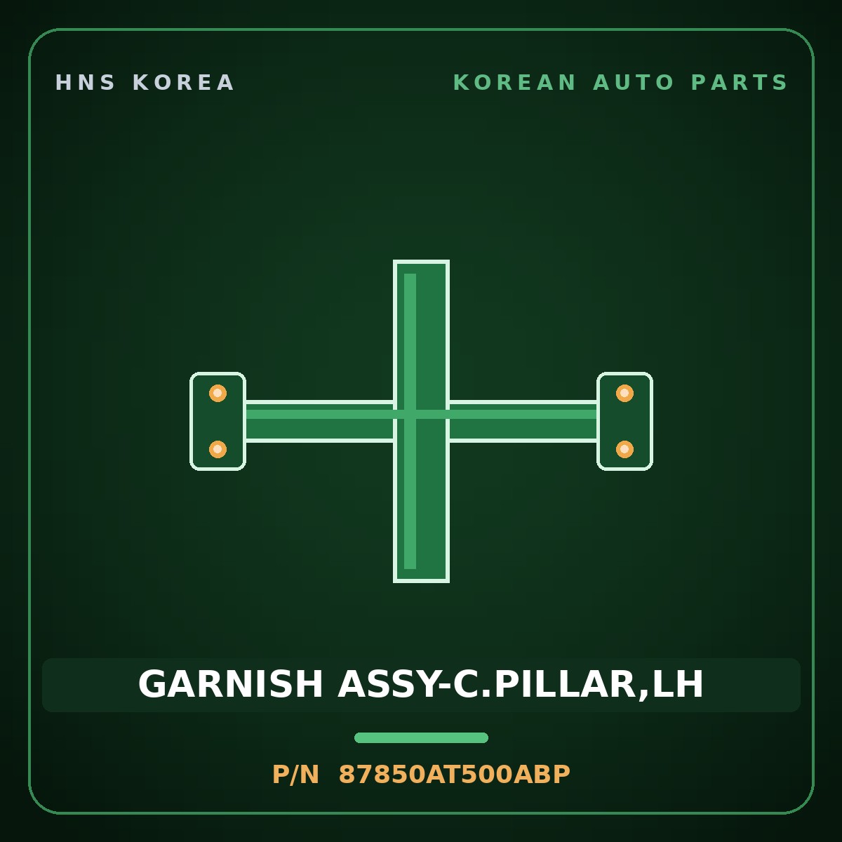 Genuine Mobis GARNISH ASSY-C.PILLAR,LH 87850AT500ABP for Niro 2025 HNS Parts Korea