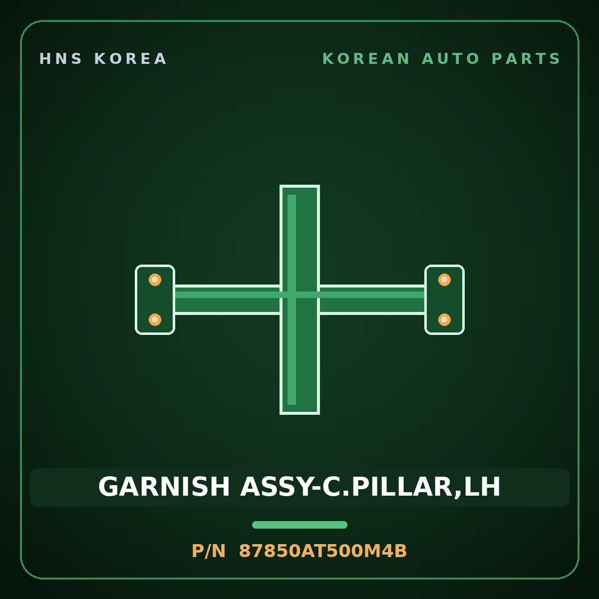 Genuine Mobis GARNISH ASSY-C.PILLAR,LH 87850AT500M4B for Niro 2025 HNS Parts Korea