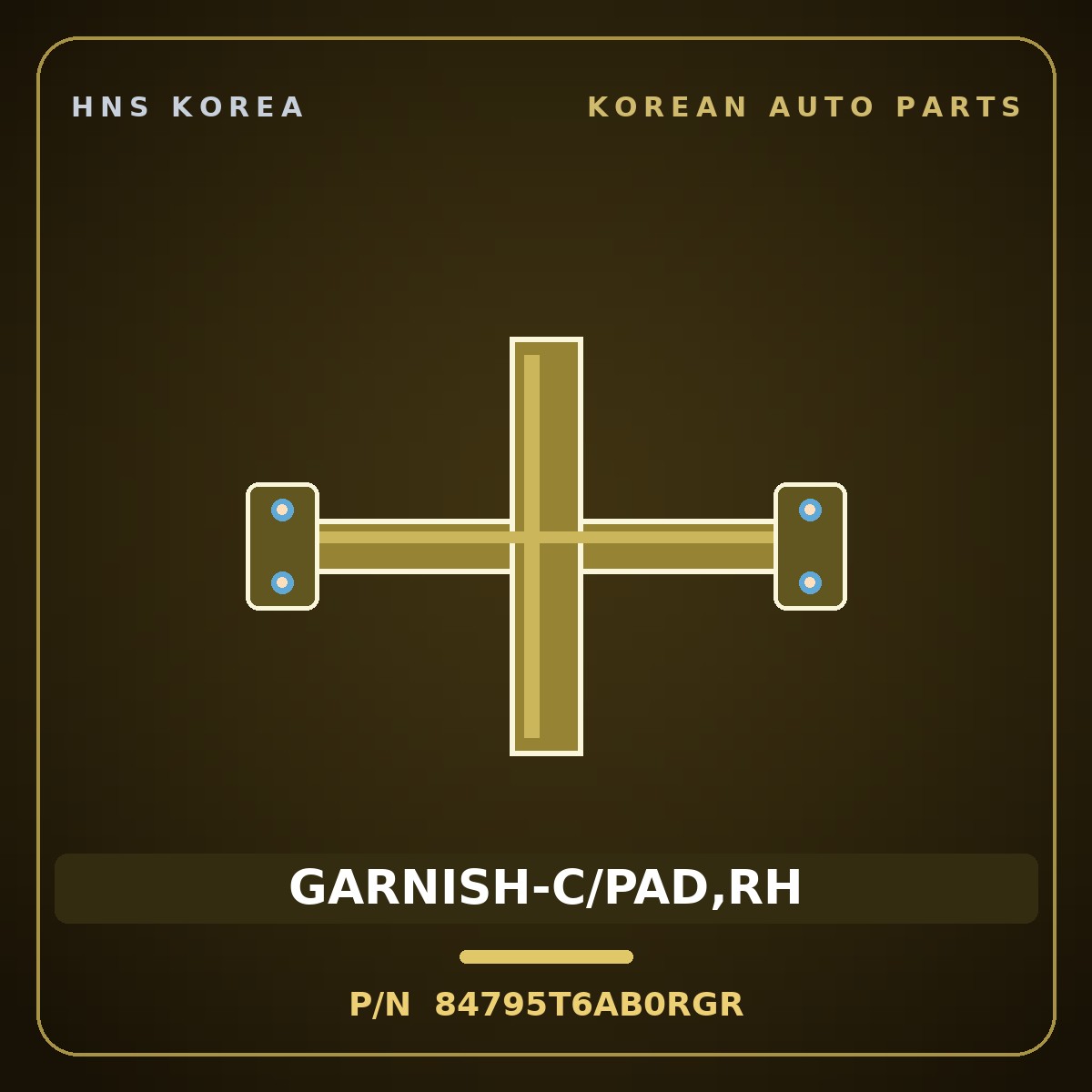 Genuine Mobis GARNISH-C/PAD,RH 84795T6AB0RGR for Genesis GV80 2024 HNS Parts Korea