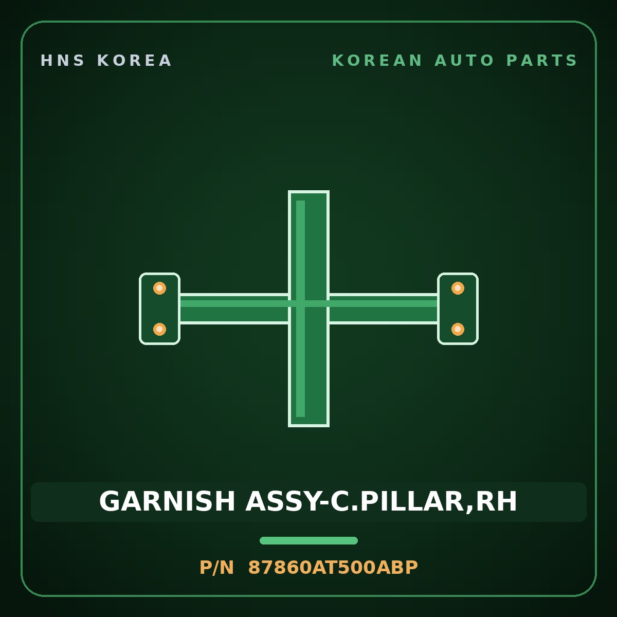 Genuine Mobis GARNISH ASSY-C.PILLAR,RH 87860AT500ABP for Niro 2025 HNS Parts Korea