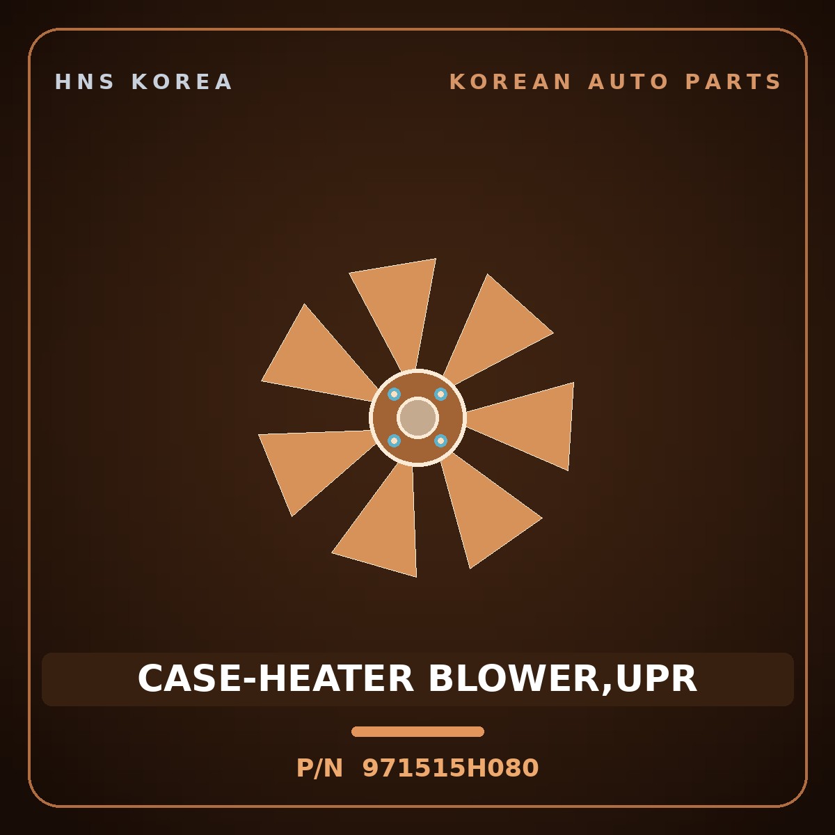 Genuine Mobis CASE-HEATER BLOWER,UPR 971515H080 for Mighty 1998 HNS Parts Korea
