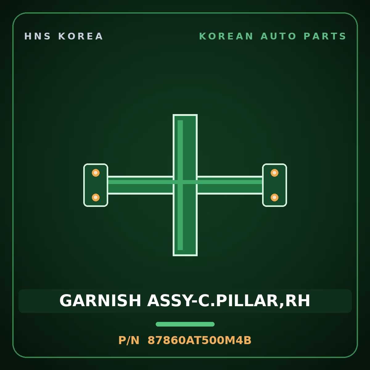 Genuine Mobis GARNISH ASSY-C.PILLAR,RH 87860AT500M4B for Niro 2025 HNS Parts Korea