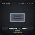 Genuine Mobis LABEL-FUEL ECONOMY 324303C701 for Genesis Coupe 2008 HNS Parts Korea