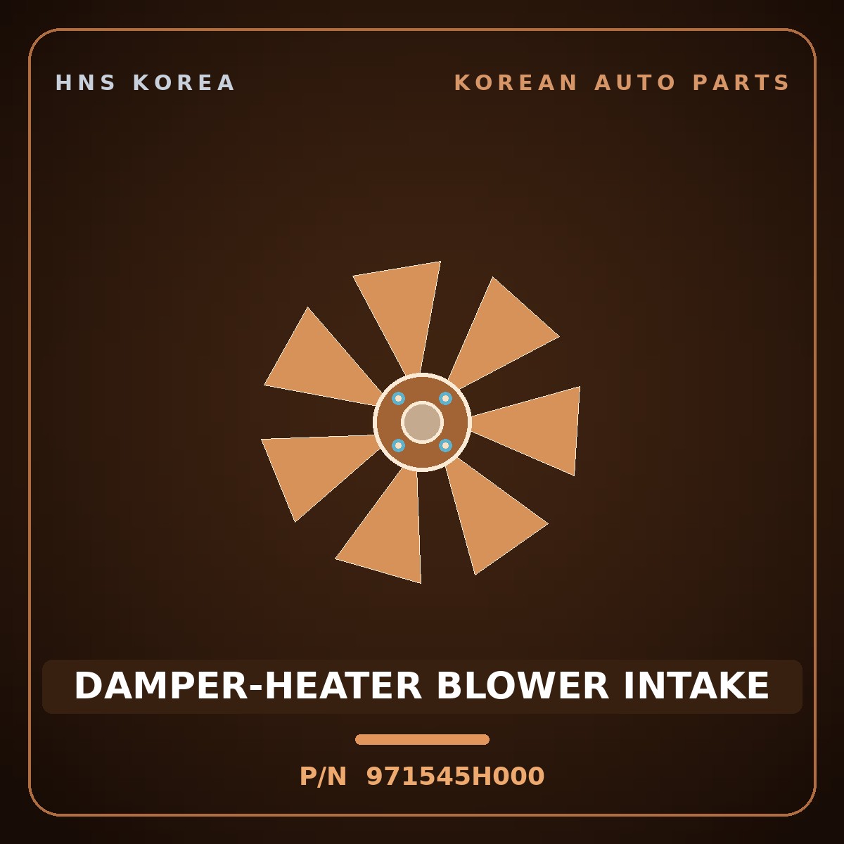 Genuine Mobis DAMPER-HEATER BLOWER INTAKE 971545H000 for Mighty 1998 HNS Parts Korea