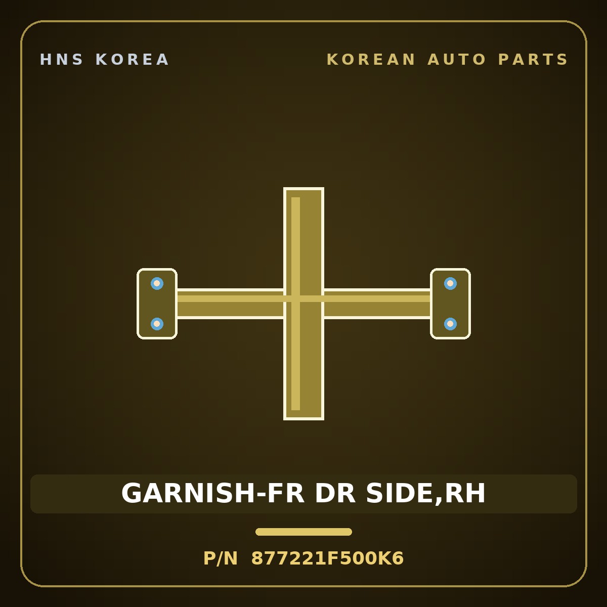 Genuine Mobis GARNISH-FR DR SIDE,RH 877221F500K6 for Sportage 2006 HNS Parts Korea